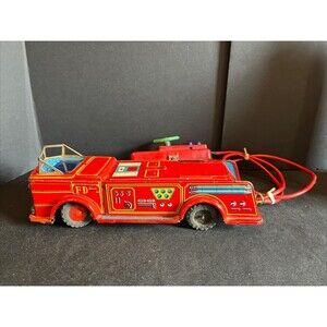 Vintage 10” Tin Wire Remote Control Snorkel Rescue Firetruck Doesn’t Work